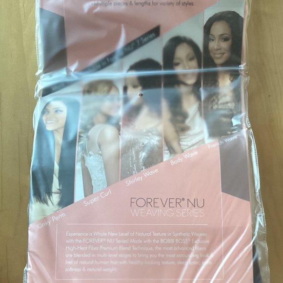 Unopened Forever Nu 7 Kinky Perm Color 2 ( 2pc 16", 2pc 18", 2pc 20" + Closure) - Picture 7 of 8